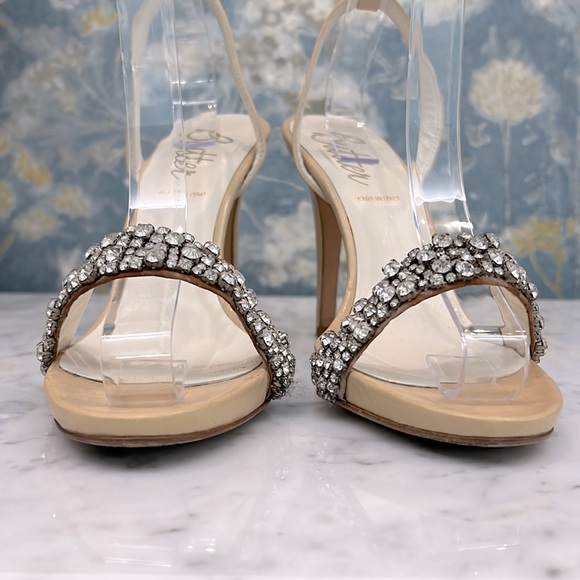 Anthropologie Butter Embellished Ankle Strap sandal, 8.5 - Picture 4 of 7
